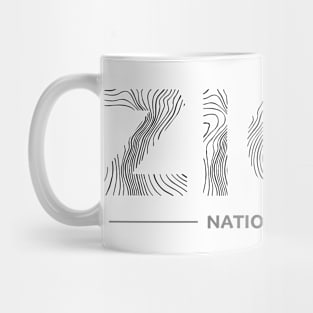 ZION NP contours in black Mug